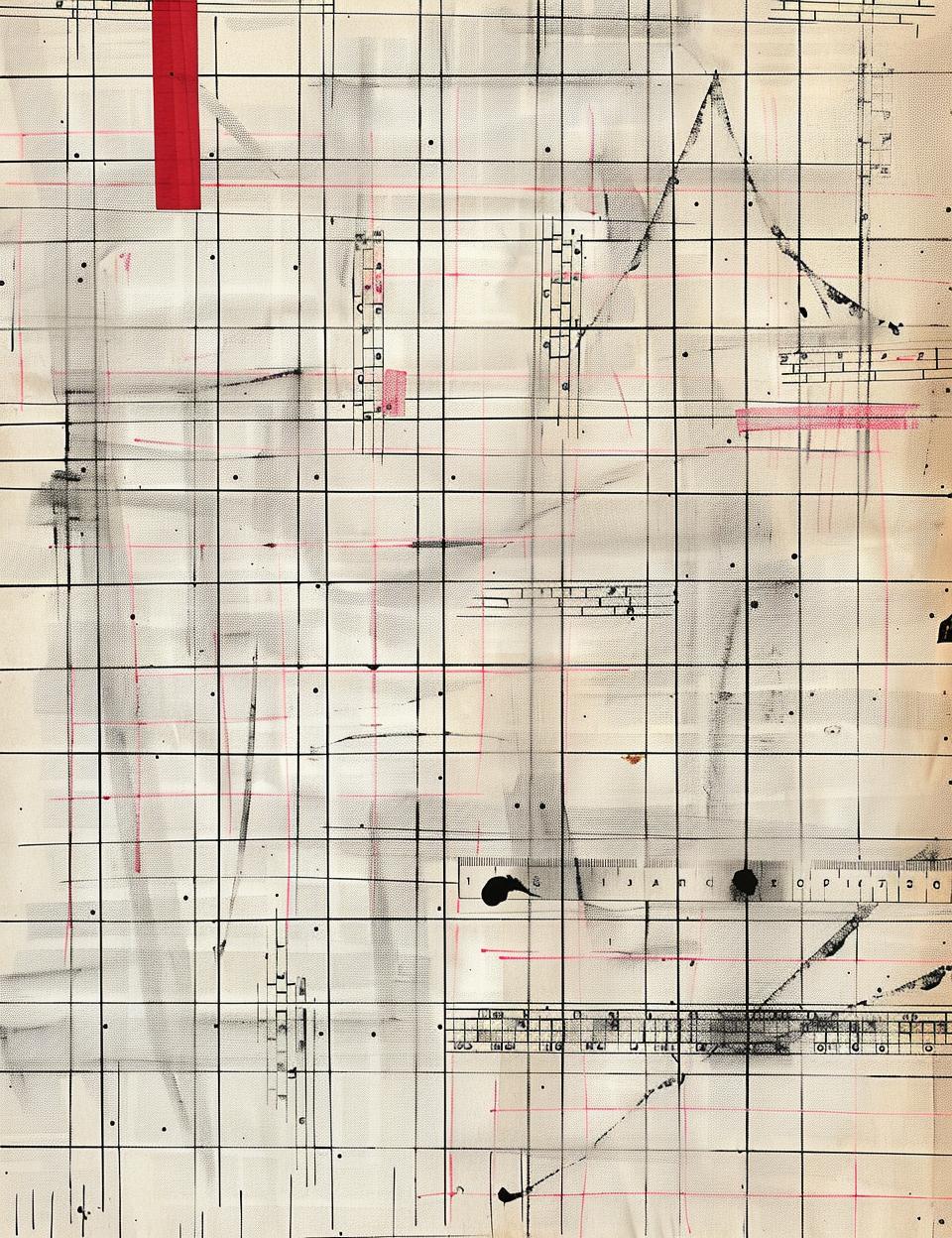 drawing  grid  red  black  lines  minimal  pattern  homemade  tape  ledger 962029