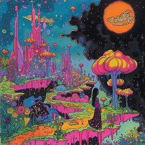 album  cover  psychedelic  art  prints  persons  chaos  Risograph  flowerpunk  surreal 1078076