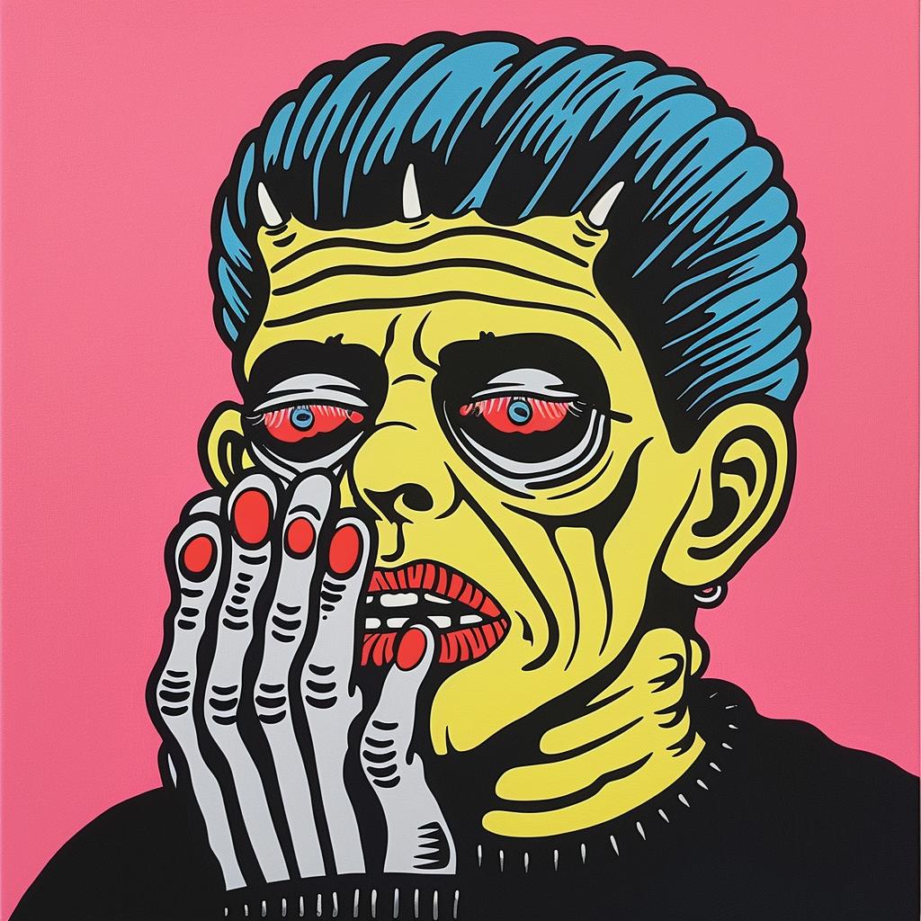 Frankenstein  Zombie  Painting  Character  Face  Hands  Expression  Surreal  Visual  Art 973180