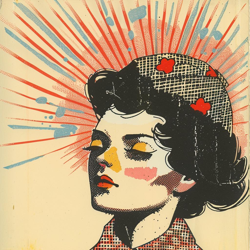 painting  woman  sunburst  Ukiyo-e  surreal  flowerpunk  artistic  colorful  beautiful  creative 916313