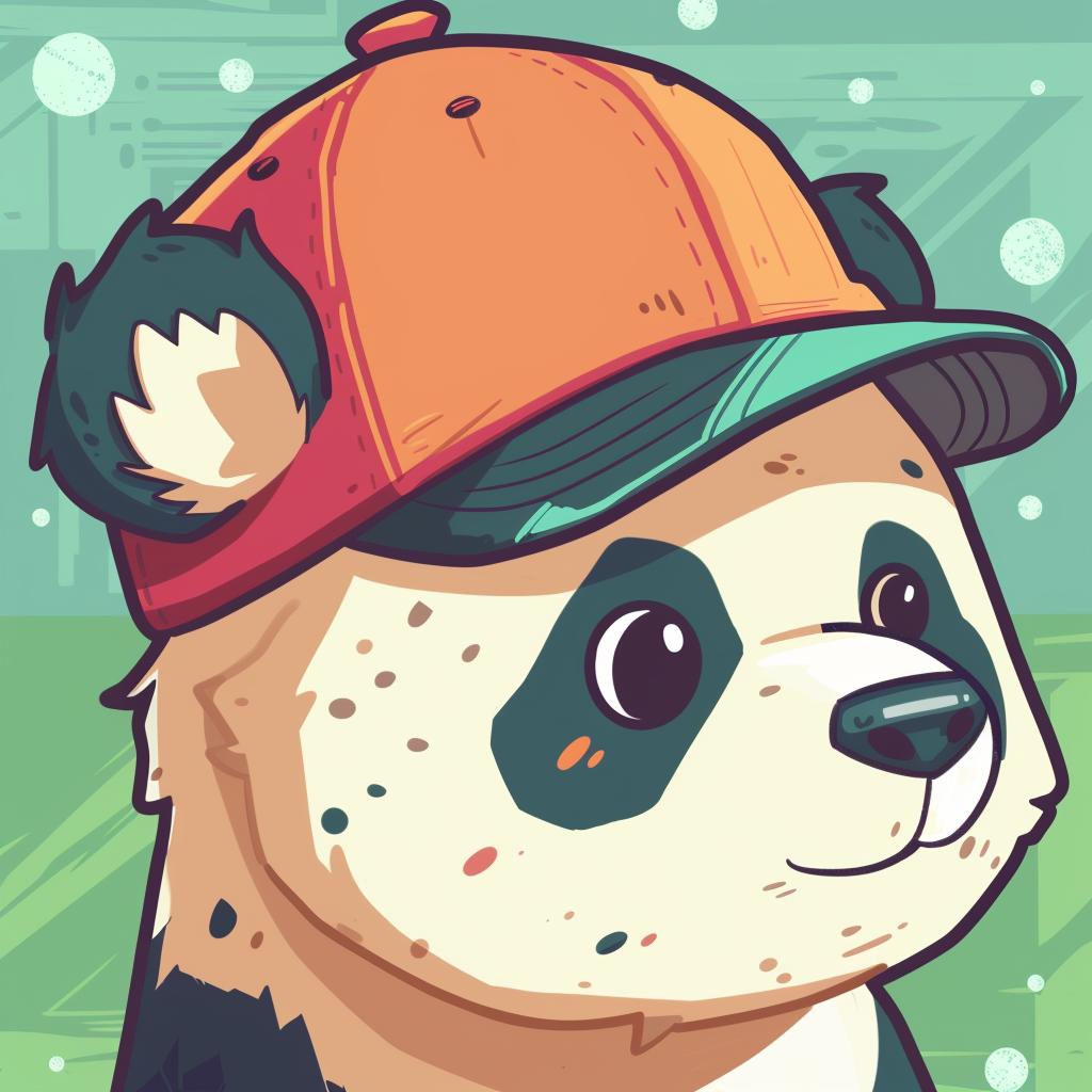 panda  cartoon  baseball  cap  cute  animal  playful  whimsical  illustration  fun 942220