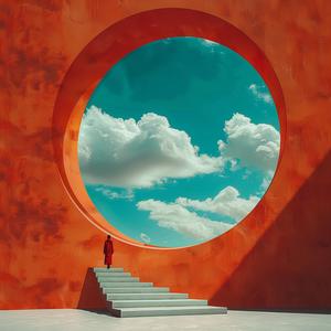 surreal  photography  minimalism  fantasy  abstract  negative  space  circular  window  stairs 1040618
