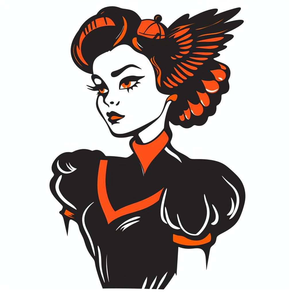 vintage  logo  fashion  brand  woman  bird  hat  illustration  graphic  design 927774