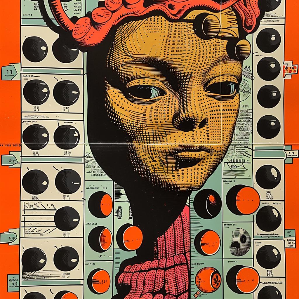 band  poster  flowerpunk  graphic  collage  abstract  art  chromolithography  modern  design 950509