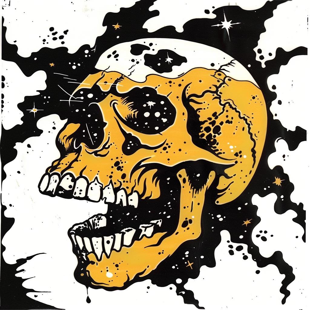 Skull  Tattoo  Flash  Jack  Kirby  Comic  Vintage  Illustration  Art  Background 919911