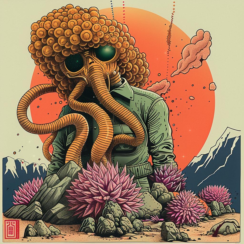 octopus  building  poster  illustration  design  surreal  Japanese  artwork  urban  creative 946330