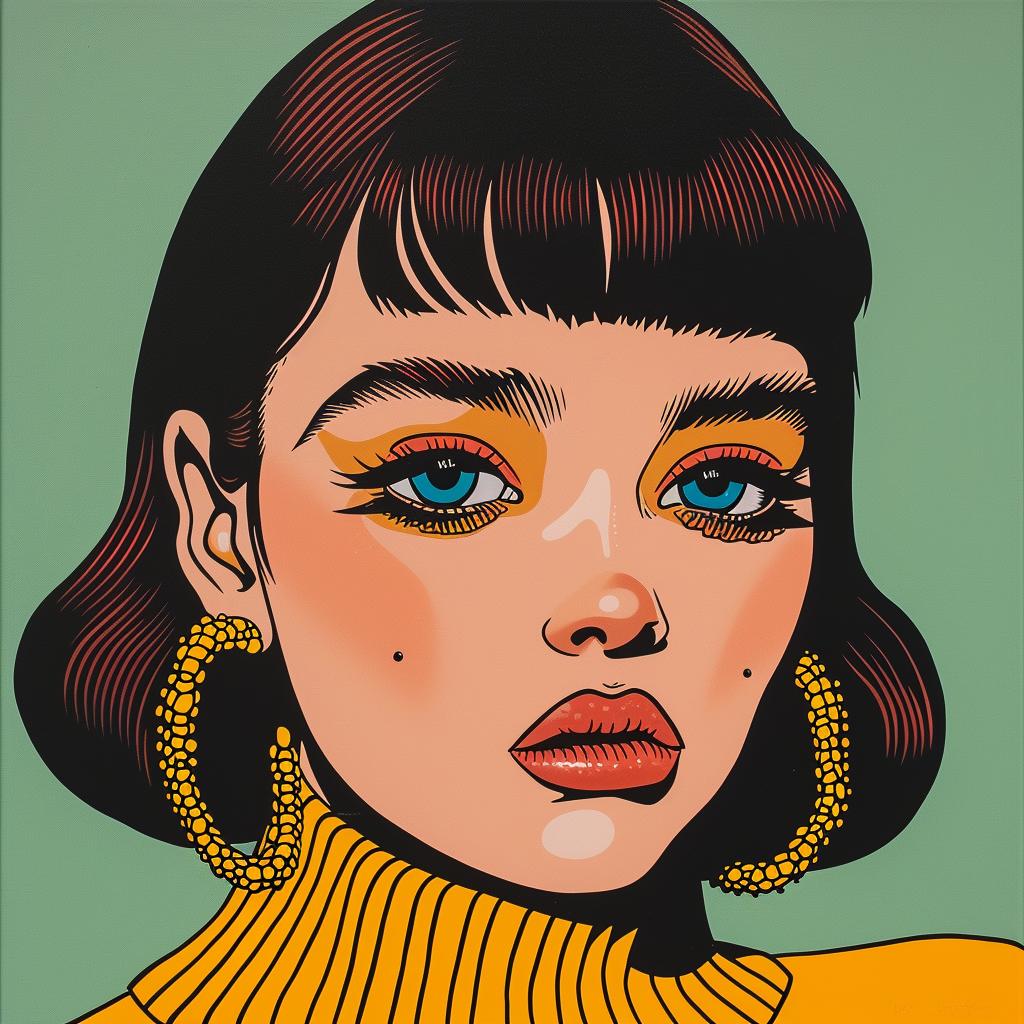 surreal  brunette  cyclops  portrait  colorful  one eye  pop art  vibrant  female  drama 1025195