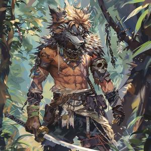 وحش هاشيرا أنمي قناع برية سياف أسلحة عضلات مزدوجة مراهق 1075103