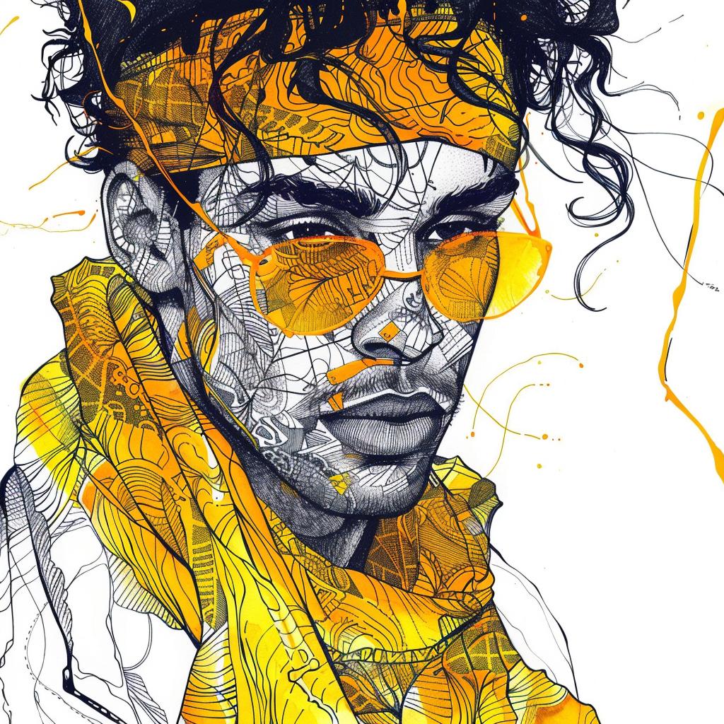 dangelo  russell  cool  sunglasses  character  stylize  drawing  portrait  man  fashion 953320