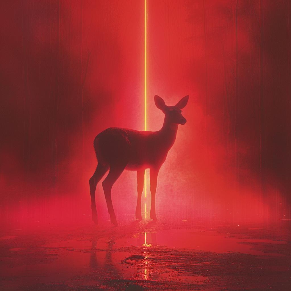 creative  surreal  neon  album  cover  deer  silhouette  light  Demna  Gvasalia 962564