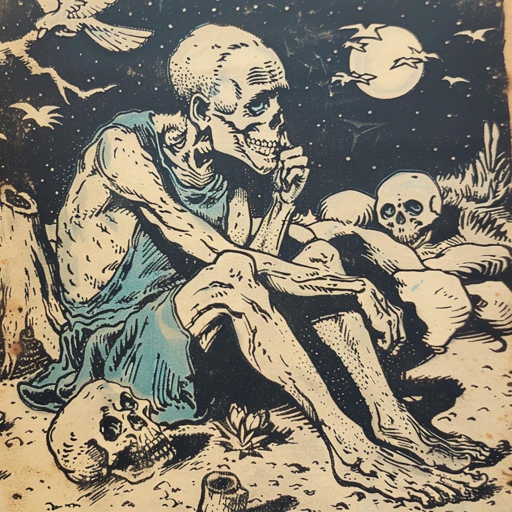 فن استفزازي، هيكل عظمي، أرضي، تأملي، روحي، مظلم، غامض، سريالي، طبيعي 936075