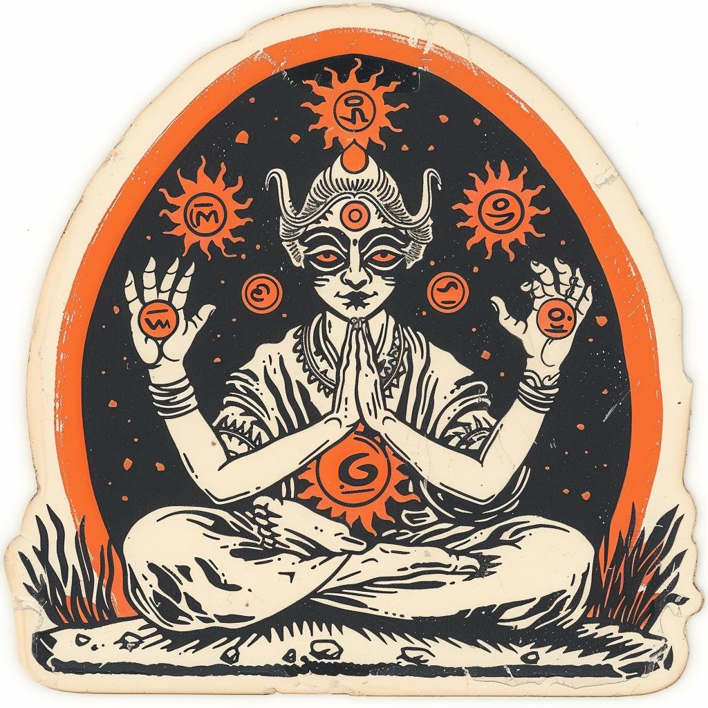 woman  lotus  position  sticker  art  spiritual  introspective  provocative  dark  occult 935018