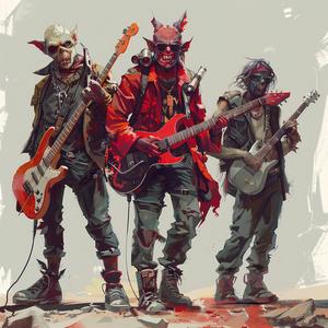 devil  band  painting  character  art  D&D  music  rock  demons  composition 1038017
