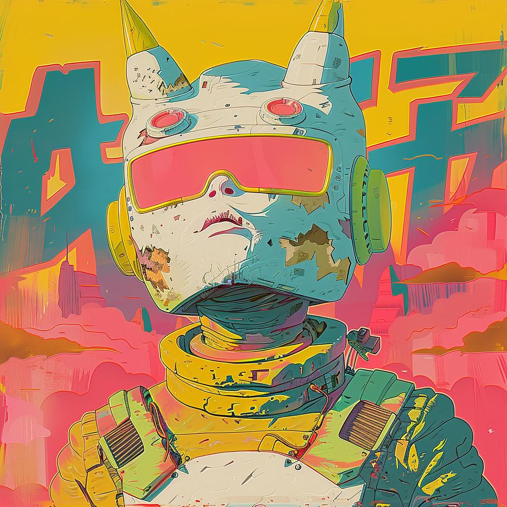 poster  cat  space  helmet  cyberpunk  retro  mecha  illustration  concert  vintage 966869