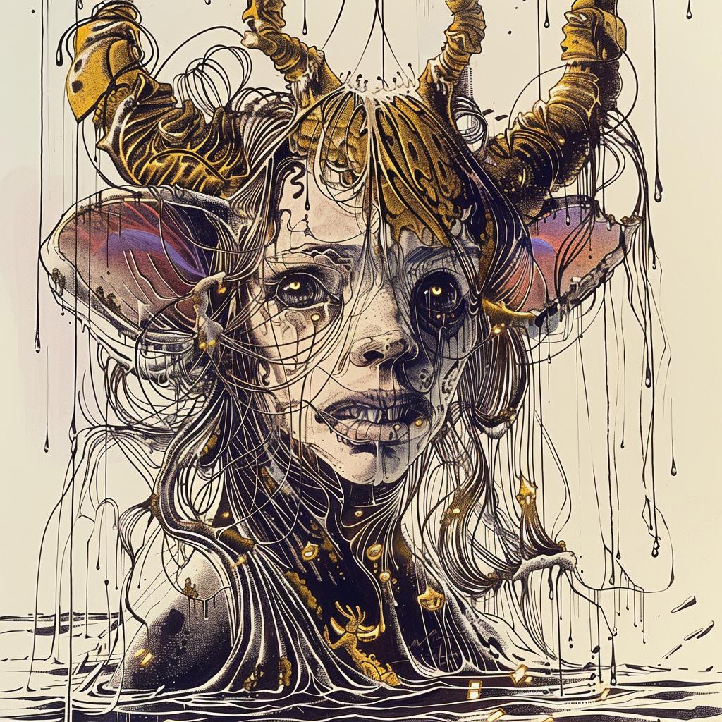 mythical  creature  drawing  woman  horns  crown  fantasy  illustration  art  design 948941