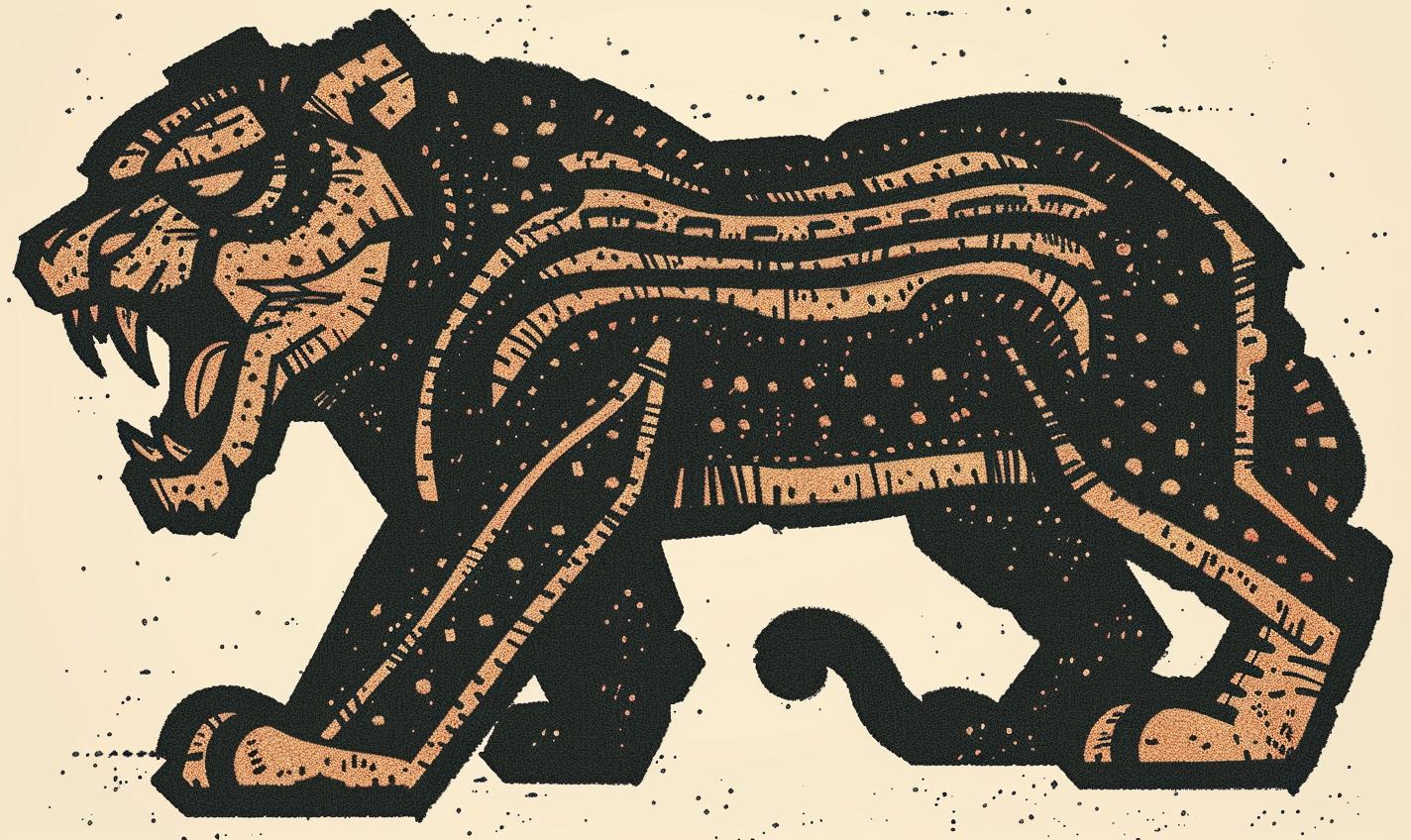 panther  mythical  snarling  profile  Todd McFarlane  woodcut  ferocious  illustration  artwork  creature 934206