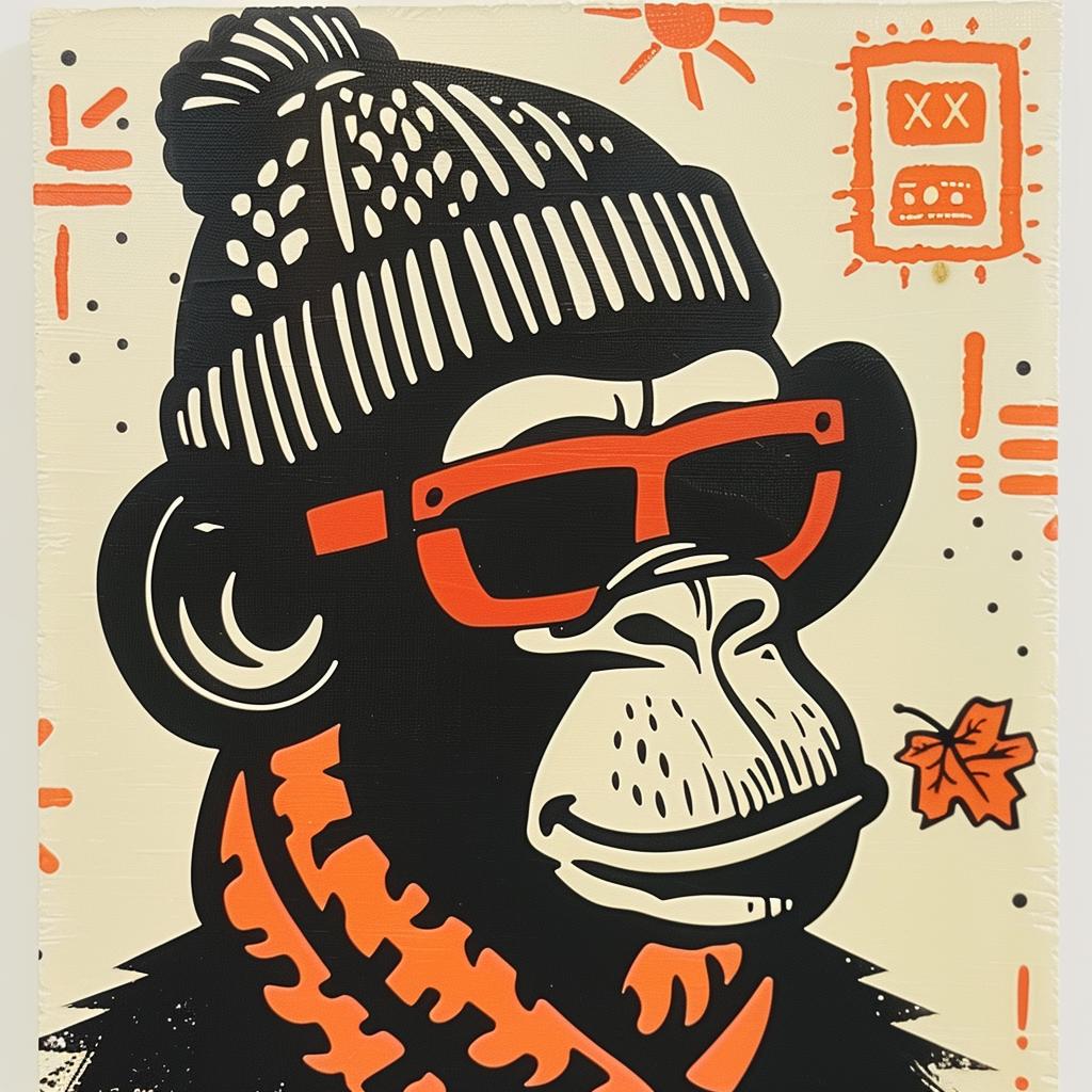 poster  monkey  sunglasses  scarf  aggressive  streetwise  simple  culture  funny  playful 957804