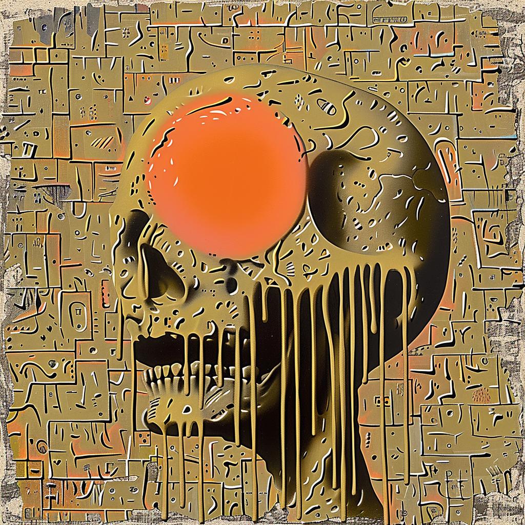 skull  painting  orange  eye  art  dark  mystical  symbolic  gothic  visual 951312