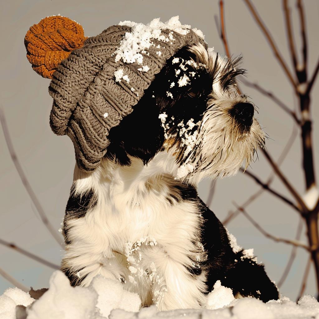 dog  hat  snow  winter  adorable  cute  fashion  cozy  playful  pet 942337