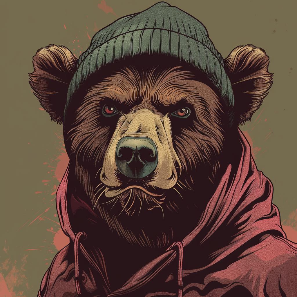 animal  bear  hoodie  urban  aggressive  hip-hop  culture  street  minimal  mascot 956351