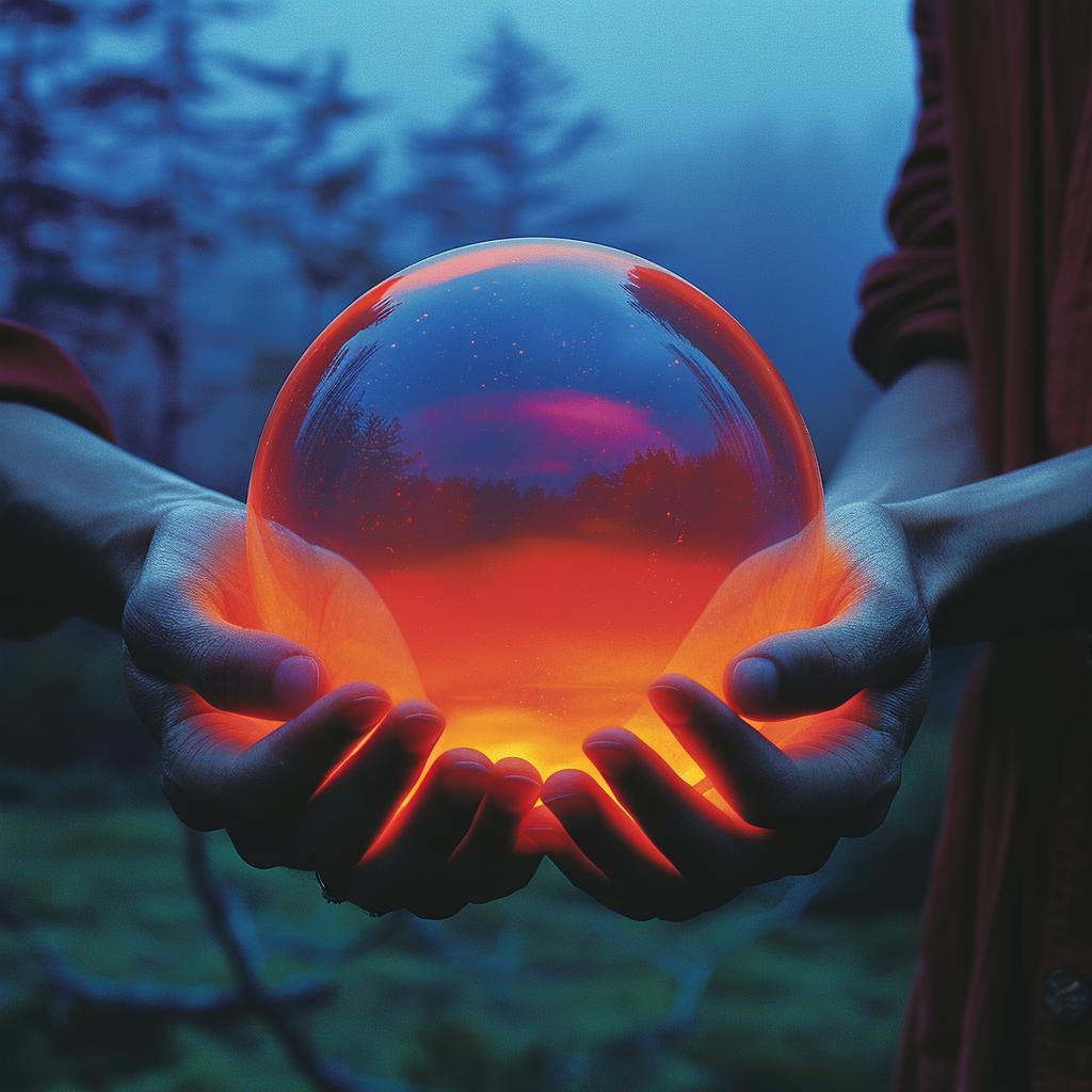 person  holding  glowing  ball  hands  surreal  focus  lighting  NYC  photo 1031599