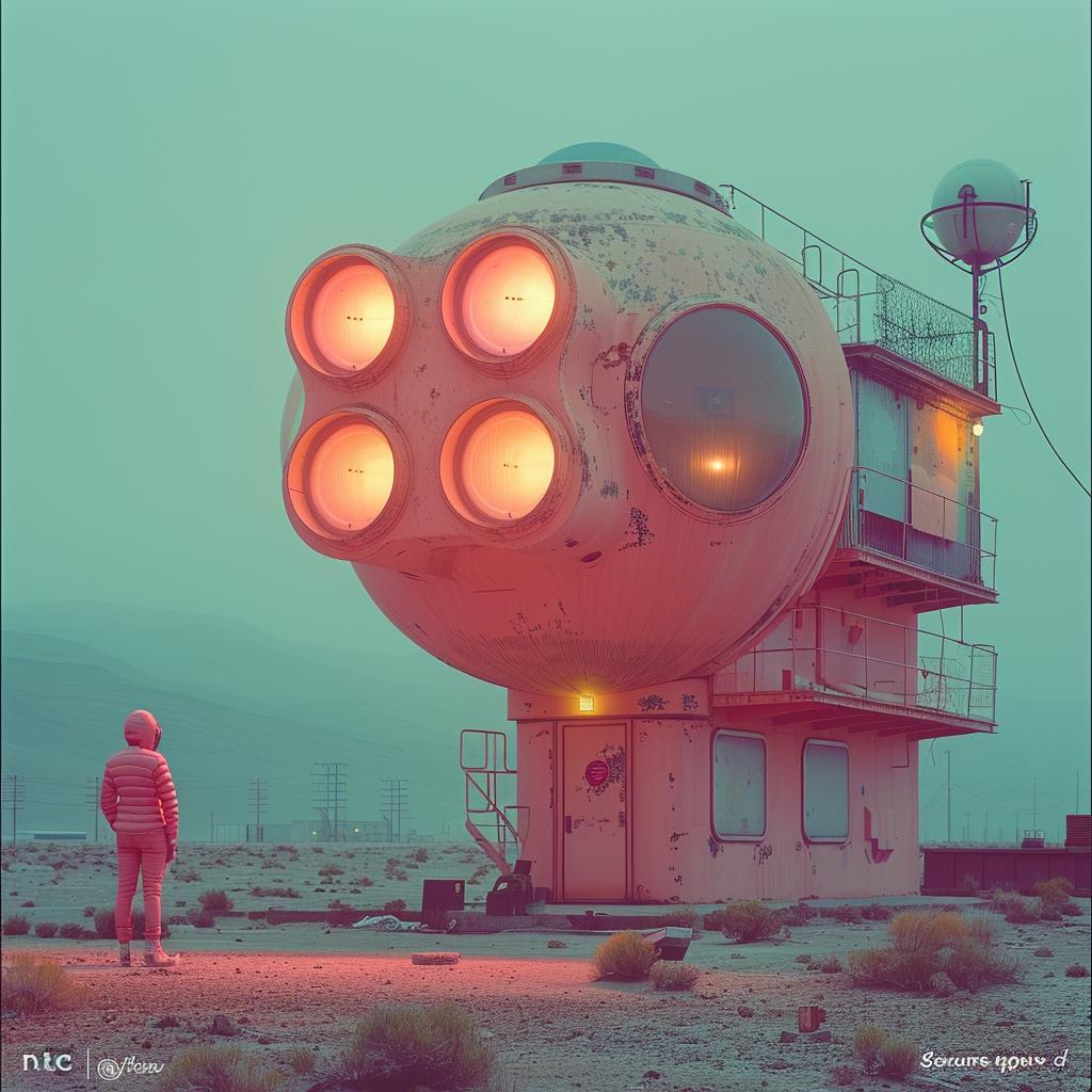 man  building  desert  cyborg  surreal  photography  light  grain  volumetric  lifestyle 1029572