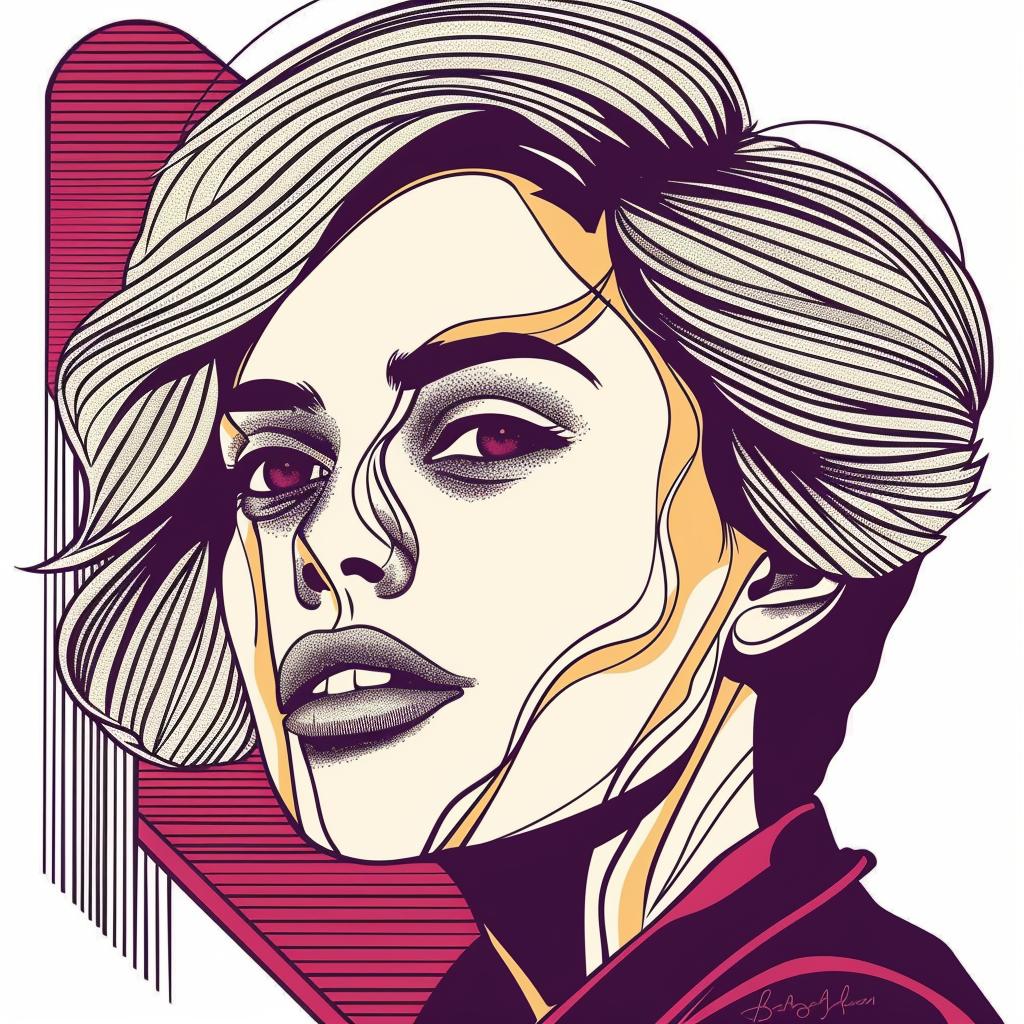 Pop  Art  woman  blonde  short  heart  portrait  colorful  graphic  modern 936971