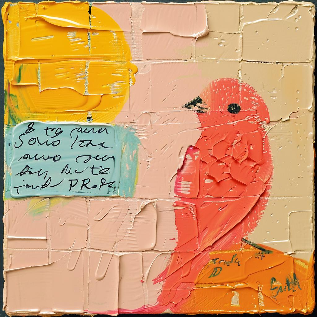 encaustic  paint  bird  quote  colorful  figurative  artistic  canvas  expression  vibrant 1016342