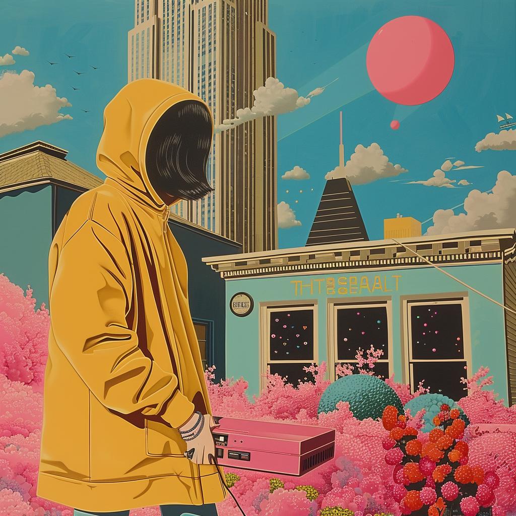 surreal  album  cover  painting  man  park  yellow  jacket  creative  art 1018757