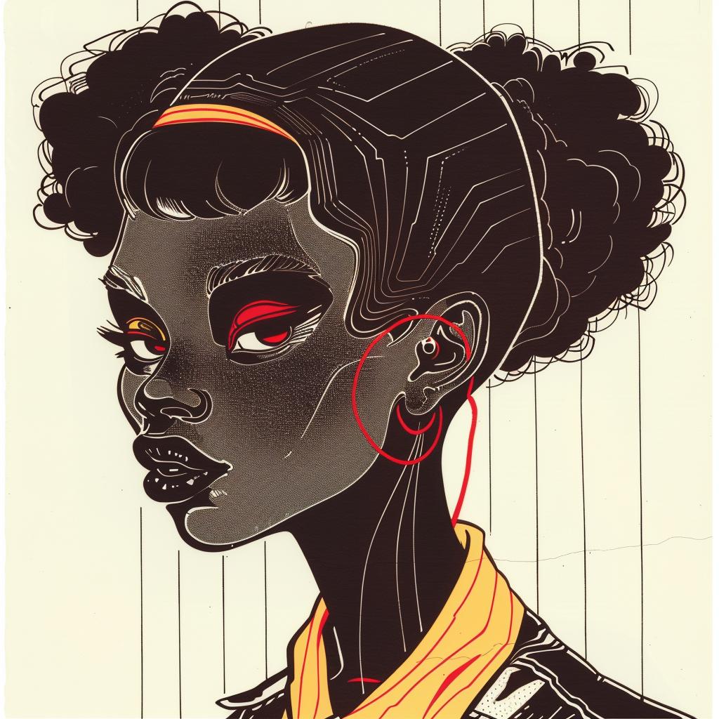 pop  art  african-american  model  red  eyes  drawing  figurative  simplistic  stylized 938497