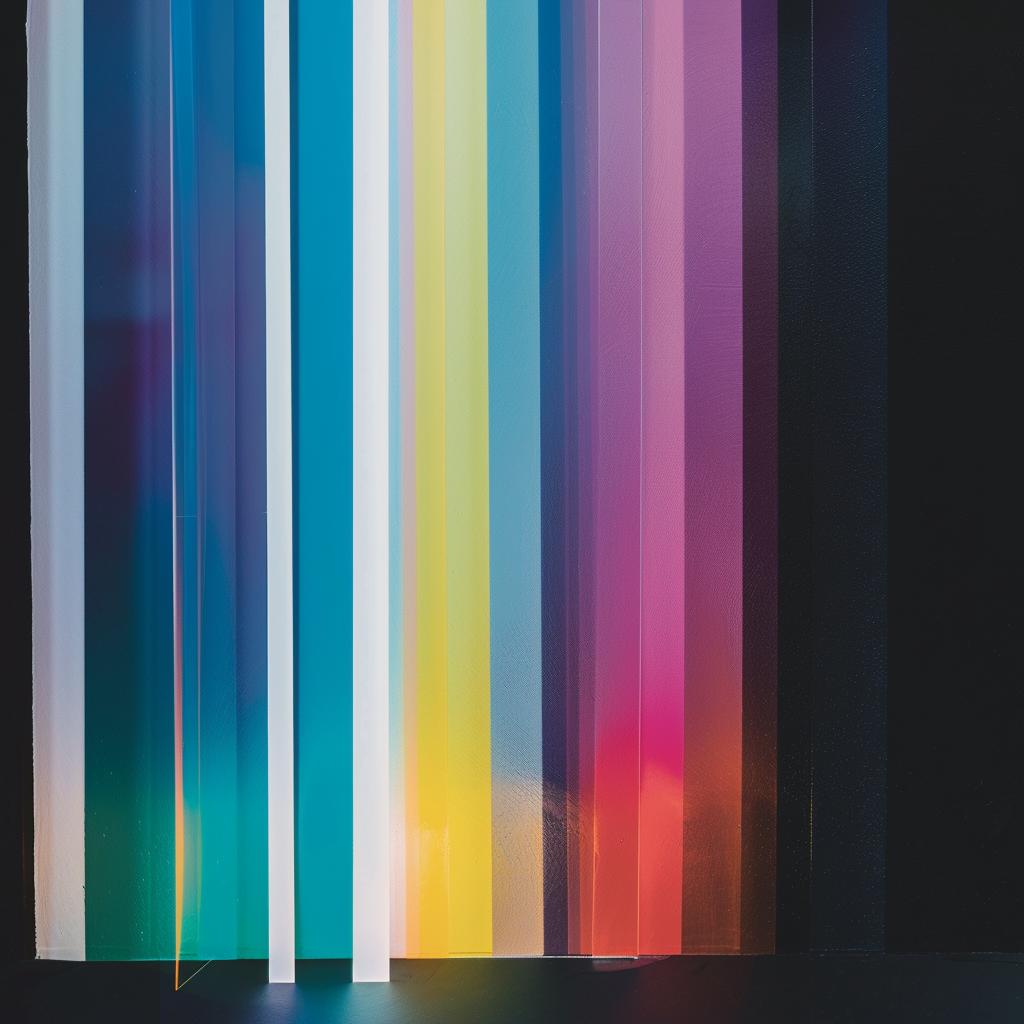 rainbow  colorful  light  fluorescent  dark  black  installation  optical  mixing  luminous 1031257