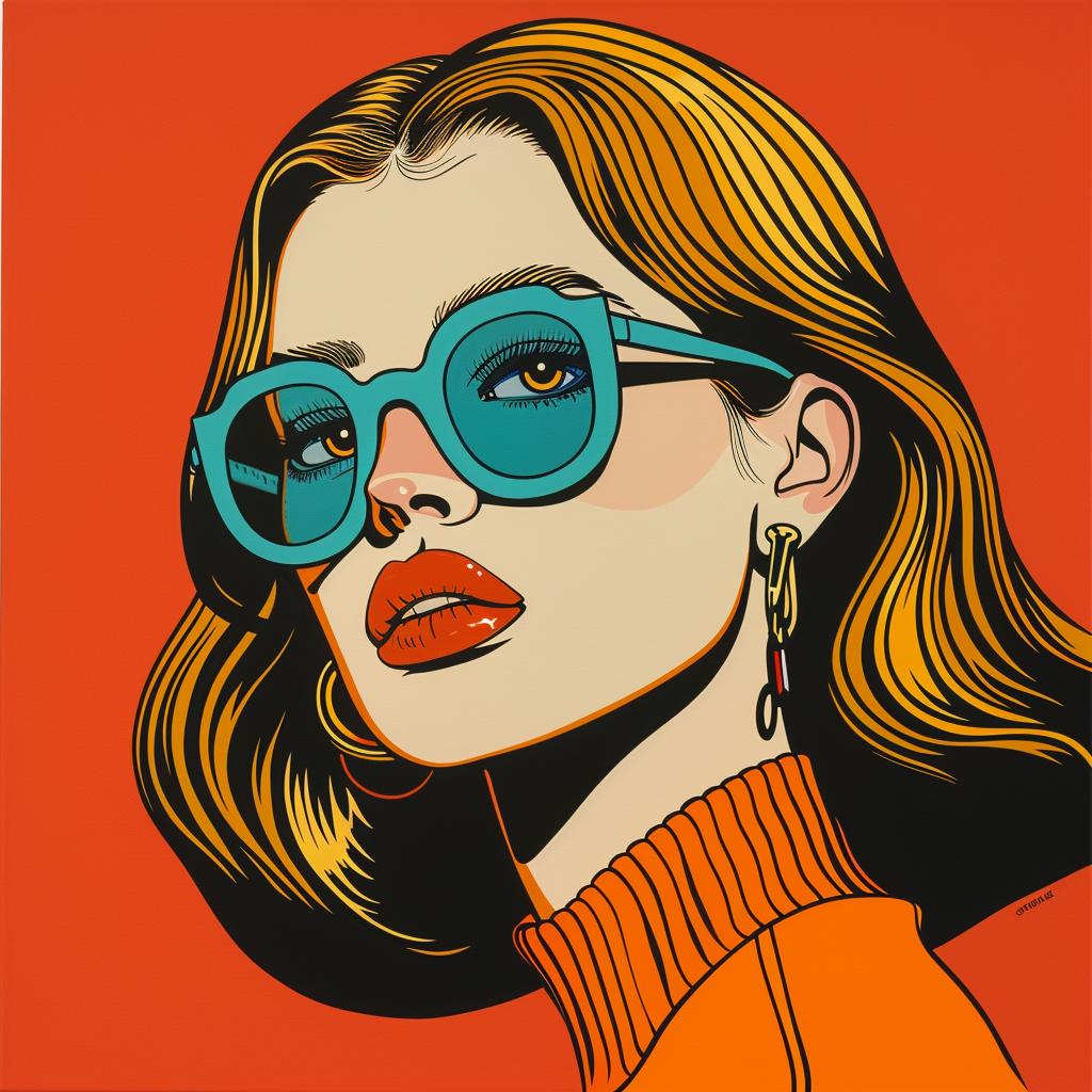 Popart  Illustration  Woman  Sunglasses  Stylized  Colorful  Trendy  Contemporary  Creative  Character 972655