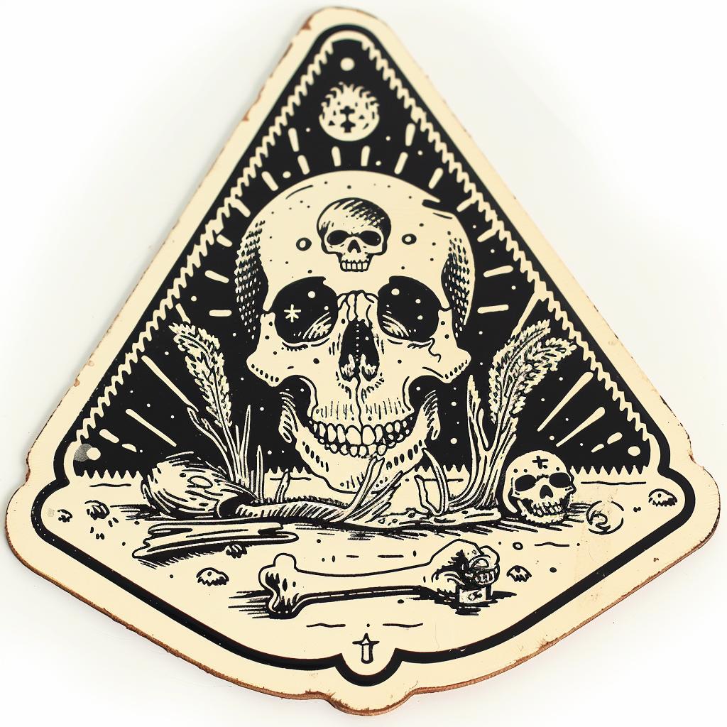 badge  design  skull  bones  triangle  dark  occult  spiritual  art  provocative 932941