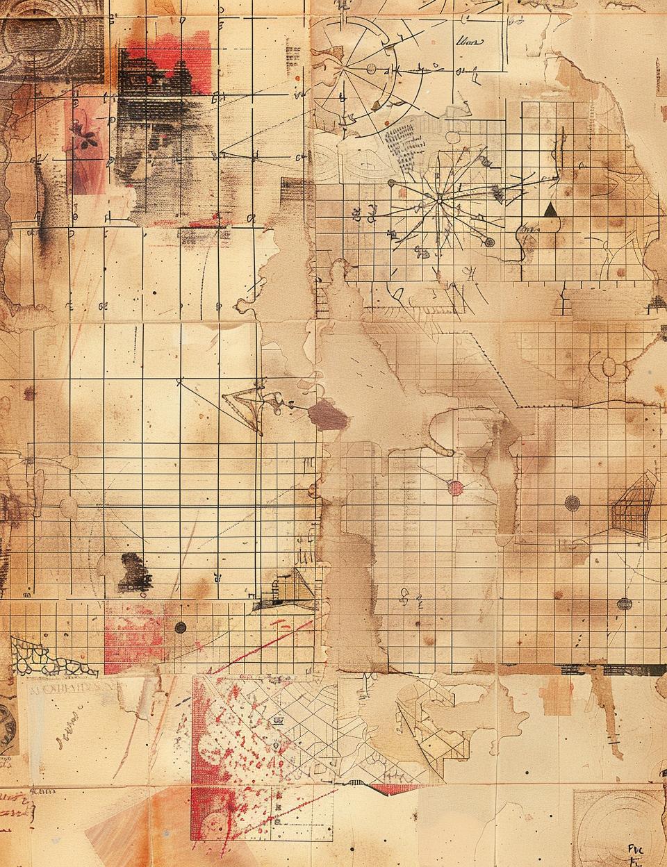 vintage  ledger  paper  medieval  illuminati  marginalia  stained  faded  symbology  patchwork 961823