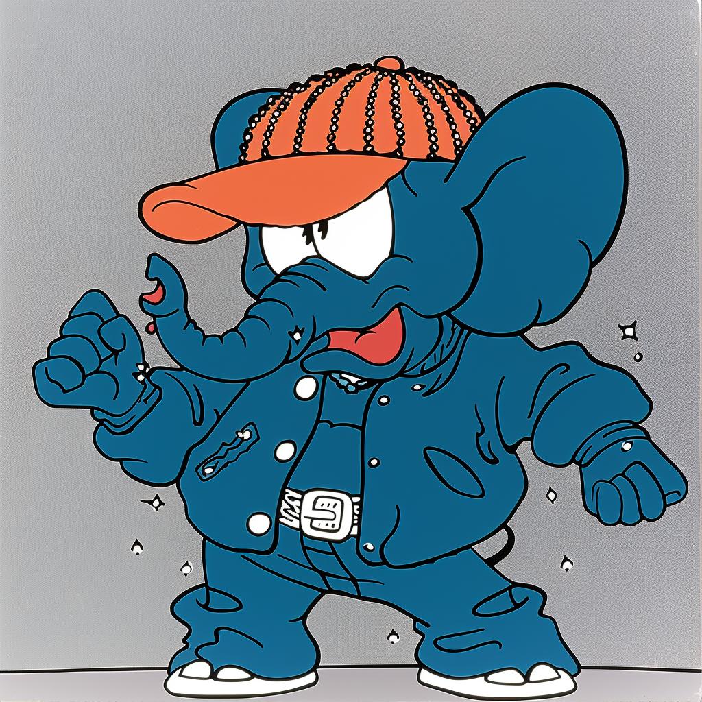 aggressive  streetwise  elephant  anthropomorphic  knit  cap  urban  minimal  culture  animation 958857