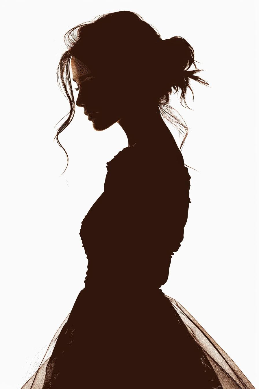 silhouette  woman  dress  vector  white  background  front  view  artwork  graphic 954713