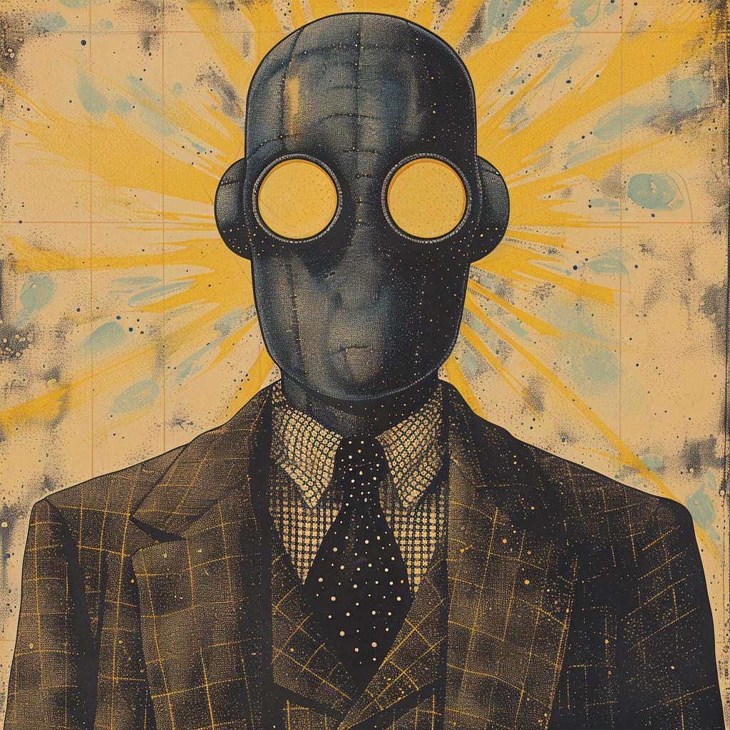 symmetrical  illuminati  surreal  lighting  glow  painting  horror  volumetric  suit  goggles 918687