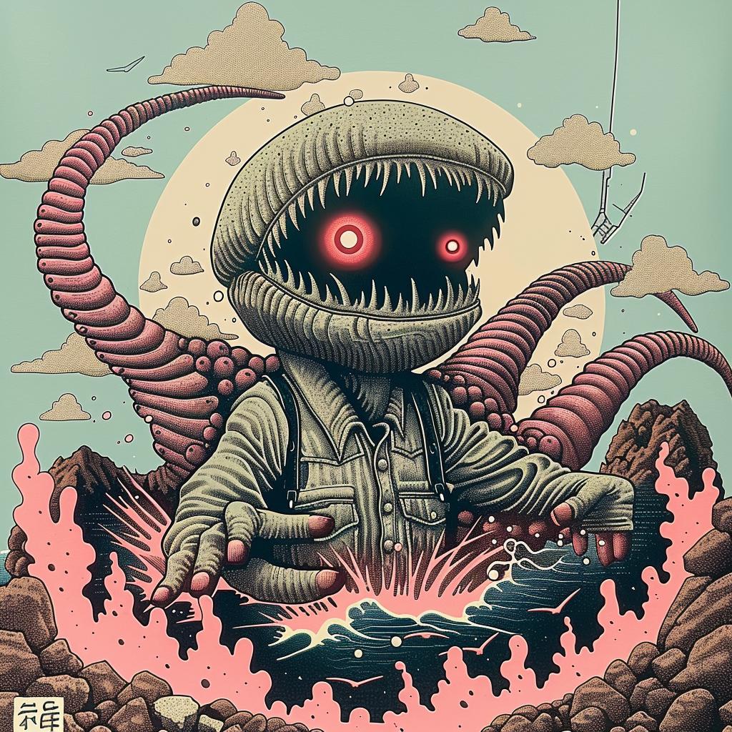 cartoon  monster  illustration  red  eyes  whimsical  creative  vibrant  colorful  art 946531