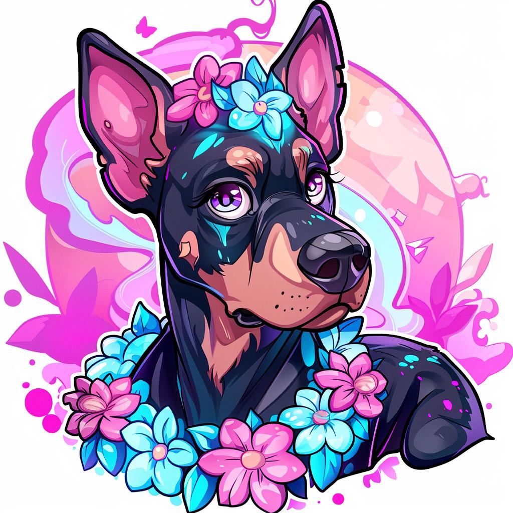 illustration  tattoo  doberman  flowers  vector  design  dog  artwork  flash  pet 927505