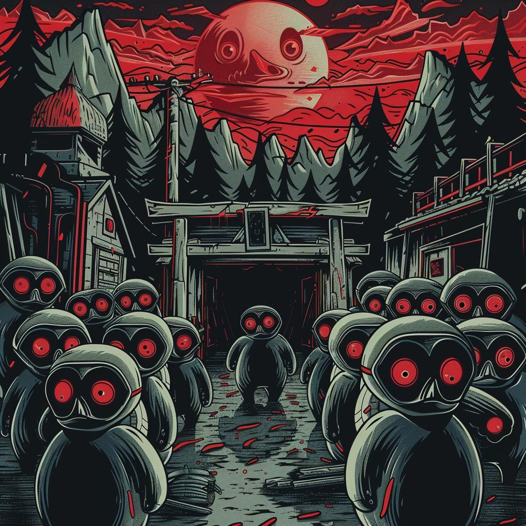 surreal  attack  pandas  ominous  occult  Simon Stalenhag  Adolph Gottlieb  poster  movie  horror 939176
