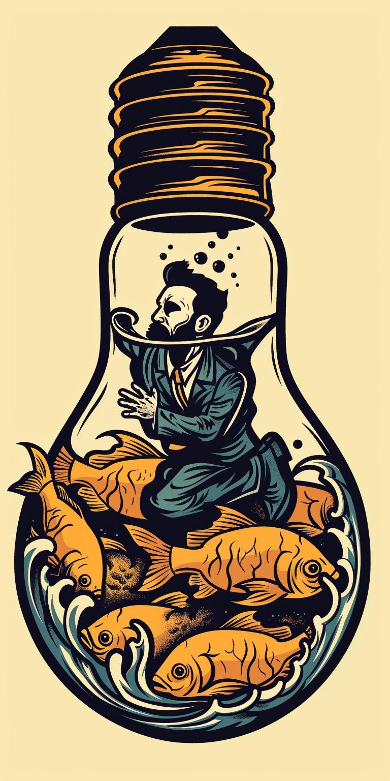man  suit  jar  fish  surrealism  conceptual  strange  artistic  figurative  unique 940667