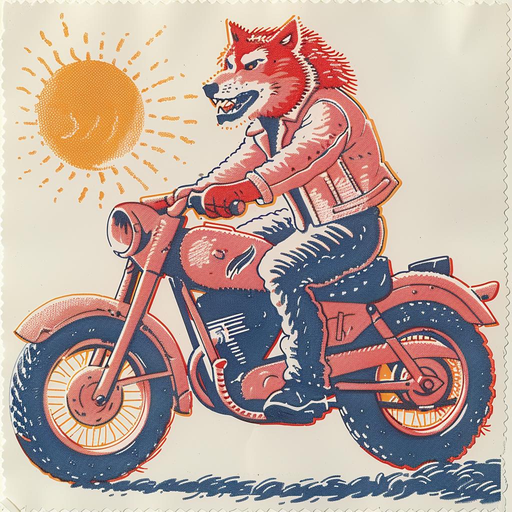 wolfman  motorcycle  poster  wolf  surreal  art  design  style  visual  lighting 962863