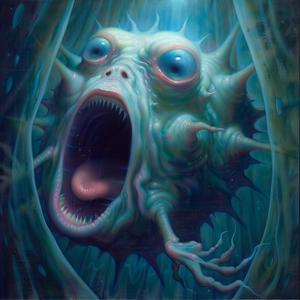 monster  mouth_open  painting  horror  intense  graphic  ominous  surreal  ferocious  disturbing 1036778