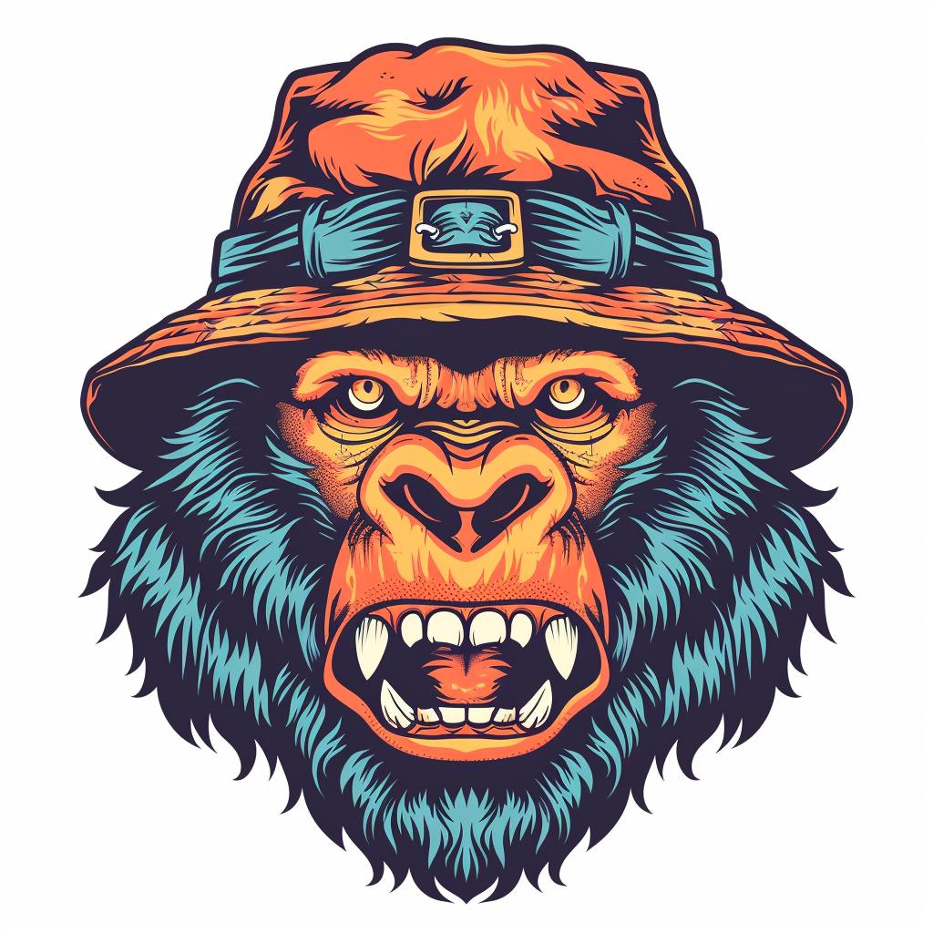 gorilla  hat  angry  urban  aggressive  minimal  street  culture  animal  illustration 955820
