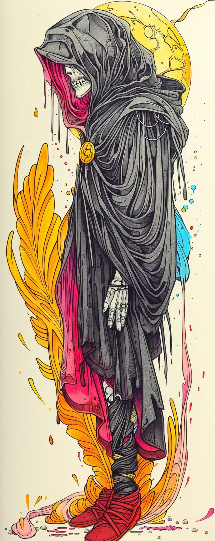 حذاء Yeezy Feathers Grim Reaper بتصميم أسطوري ومخلوق فريد من نوعه، بتصميم خيالي 940810