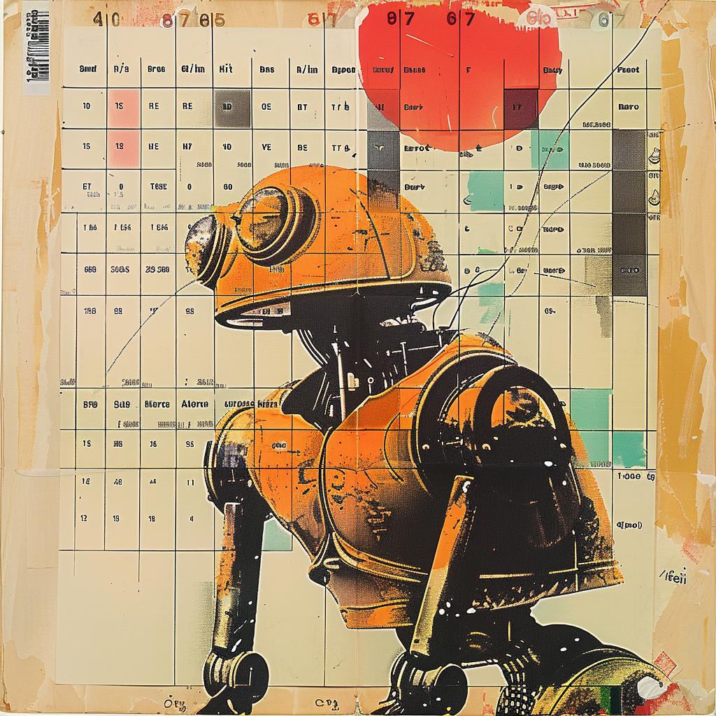 robot  calendar  collage  art  vintage  Rauschenberg  cyborg  surreal  design  illustration 937583