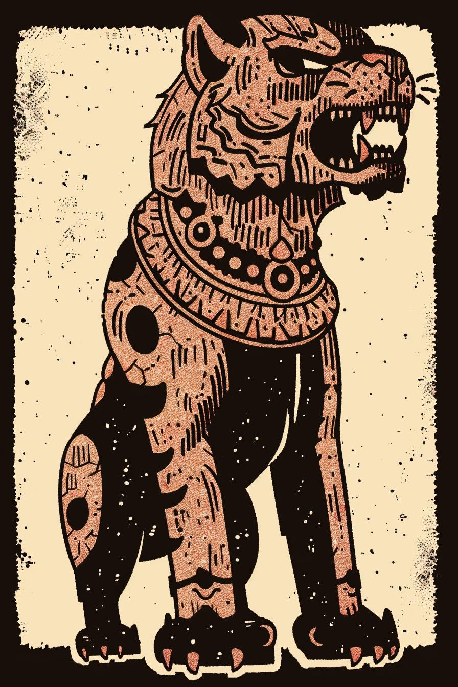 tribal  dog  tattoo  style  Mythical  creature  Todd  McFarlane  art  design 934370