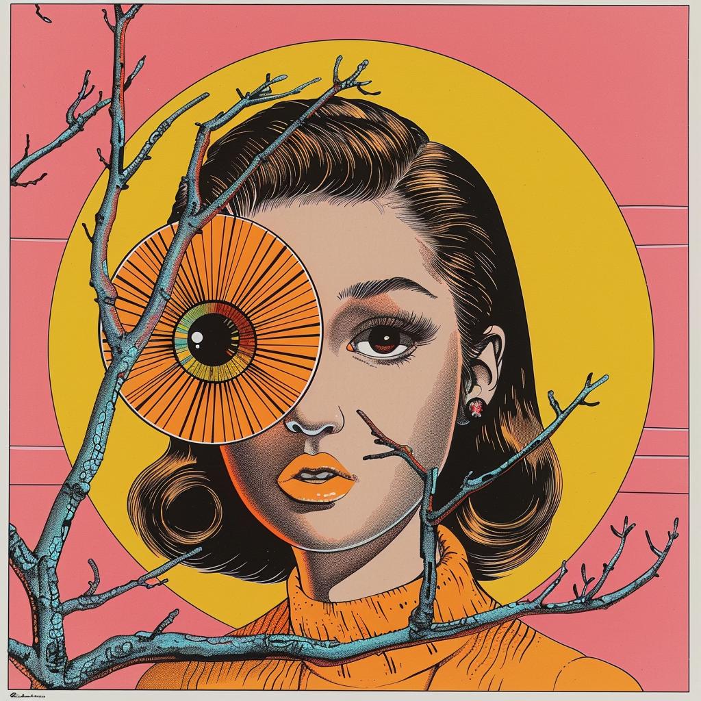 horror  novels  Japanese  minimalism  woman  eye  tree  illustration  design  art 1020728