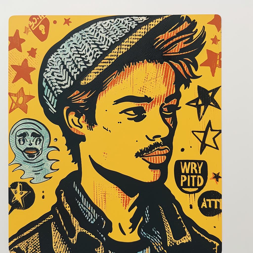 aggressive  streetwise  anthropomorphic  Brad  Pitt  hat  star  minimal  poster  culture 957345