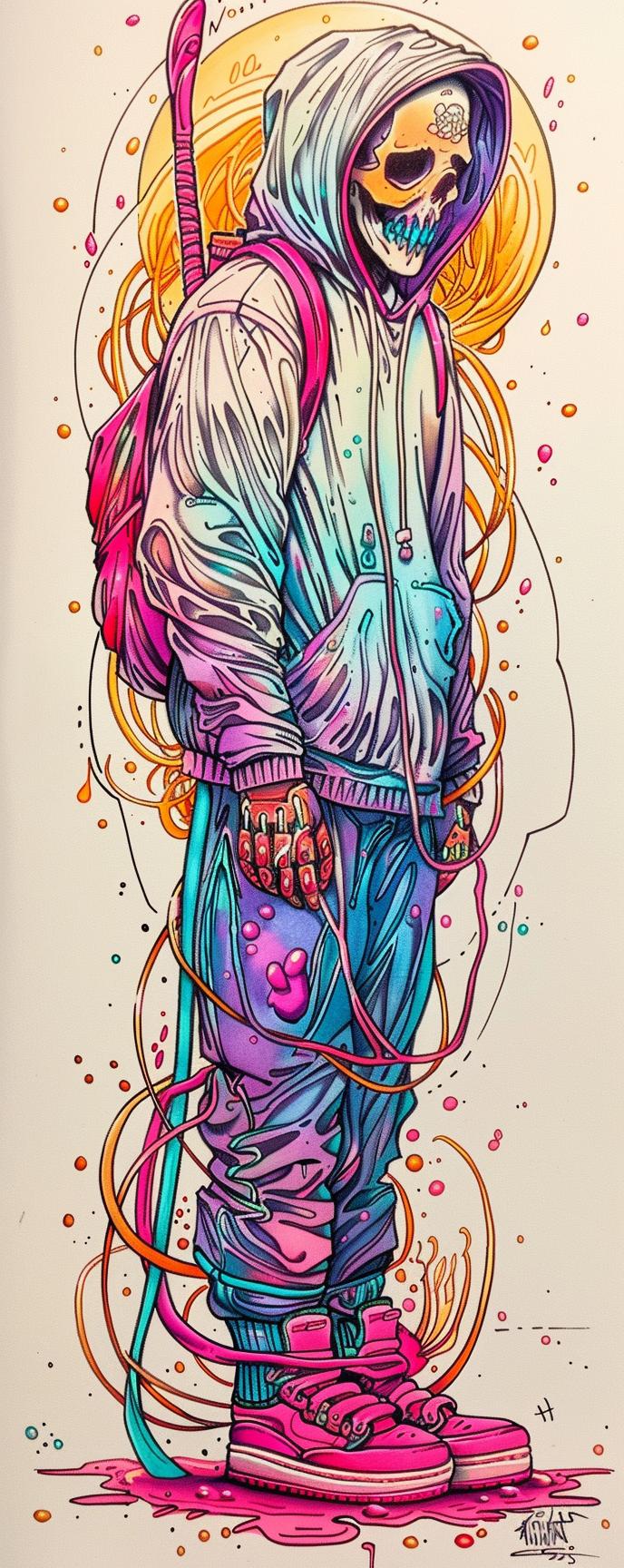 Grim  Reaper  Panda  Yeezy  character  fantastical  design  art  unique  illustration 941001